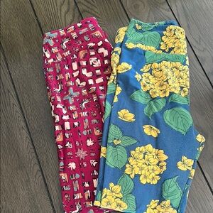 Colorful Patterned Lularoe Leggings Set